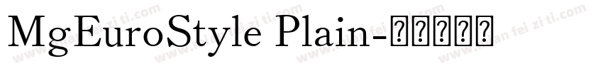 MgEuroStyle Plain字体转换